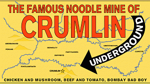 Noodle mine billboard
